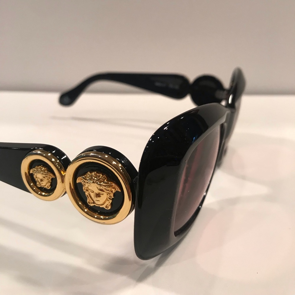 Gianni Versace Black Gold Medusa Sunglasses